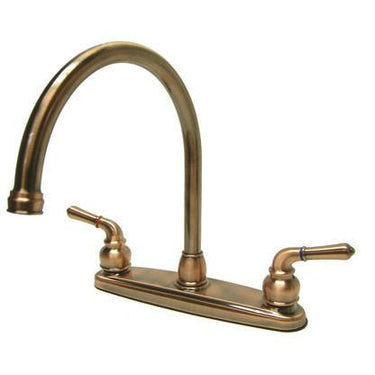 Kingston Brass Magellan Centerset Kitchen Faucet, Antique Copper Kitchen Faucet Kingston Brass